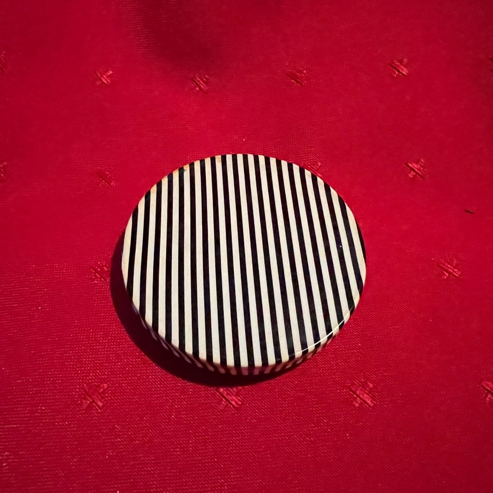 Black and White Striped Compact